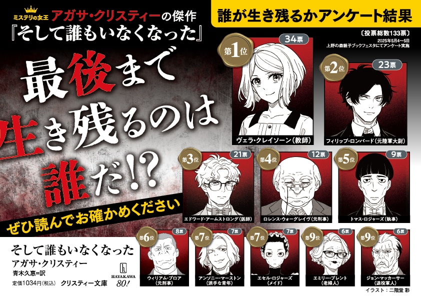 【A4パネル】文庫既刊『そして誰もいなくなった』