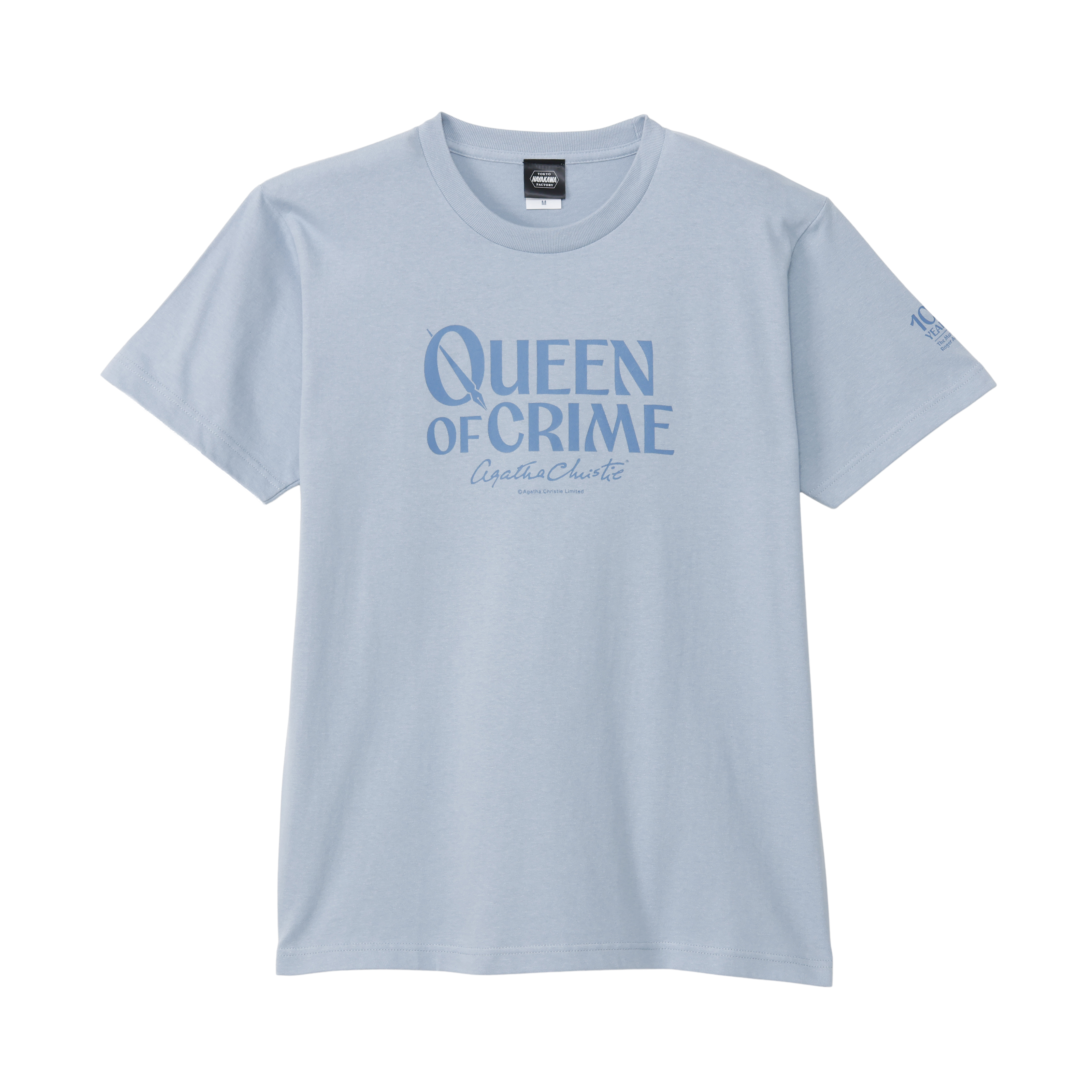 Tシャツ　アガサ・クリスティー　Queen of Crime　「アクロイド殺し」刊行100周年記念・アクリルキーホルダー付き