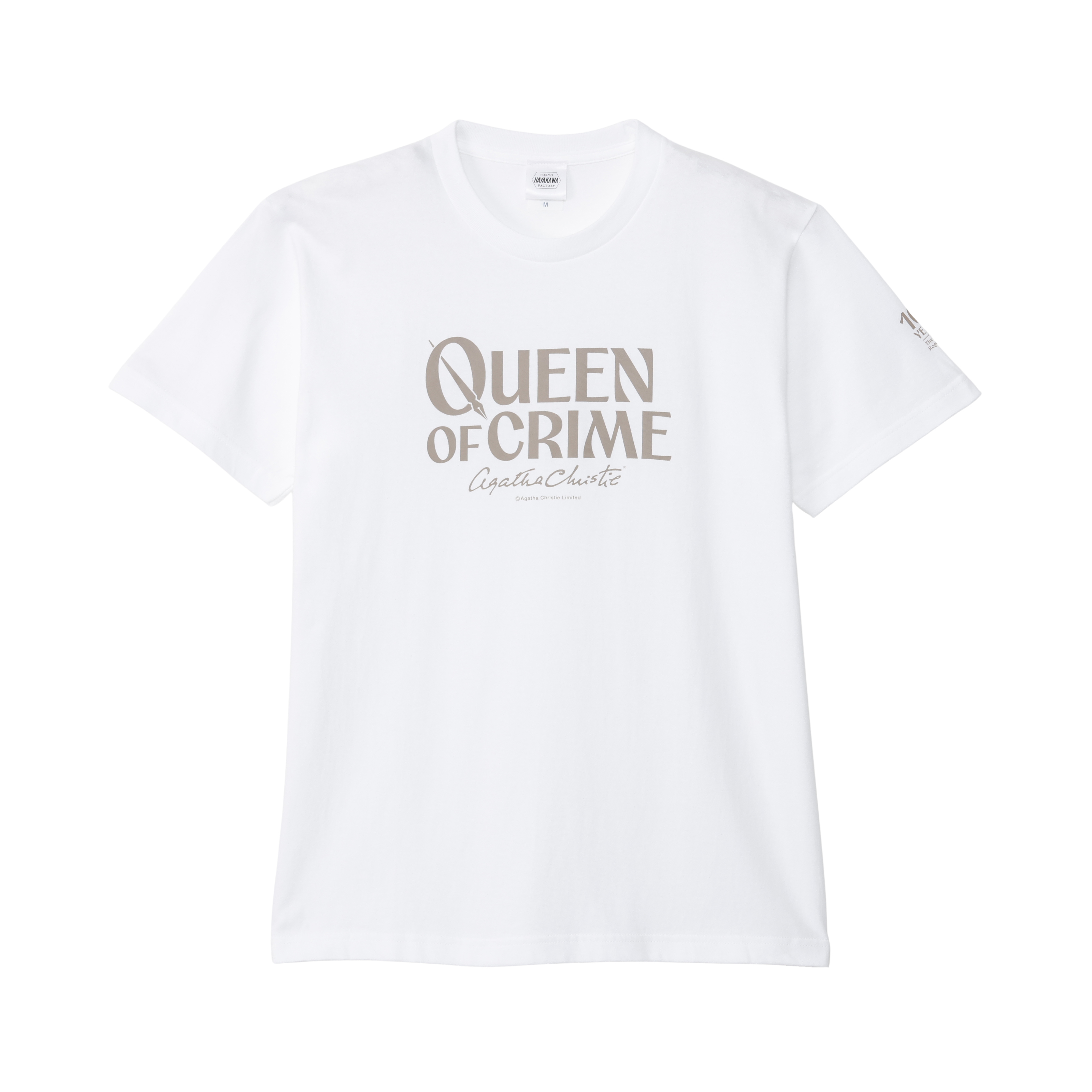 Tシャツ　アガサ・クリスティー　Queen of Crime　「アクロイド殺し」刊行100周年記念・アクリルキーホルダー付き